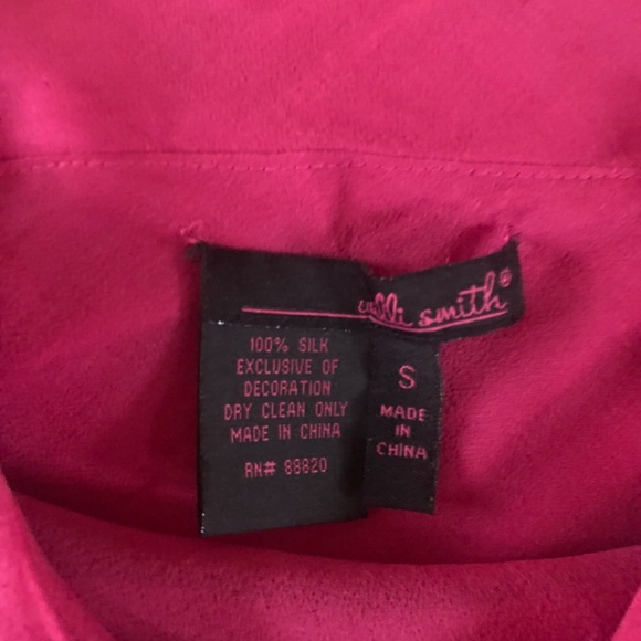 Like New Whimsy raspberry pink silk ruffle  cami - Picture 3 of 4